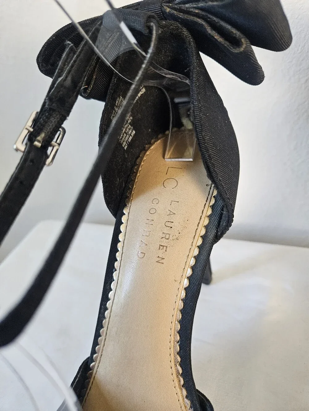 Lauren Conrad Elegant Bow Ankle-Strap Pumps - Black